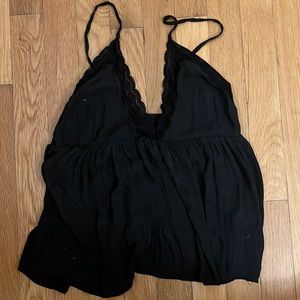 Black laced tank top
